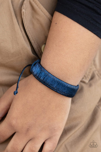 Paparazzi Accessories In a Flash Blue Bracelet Metallic Navy
