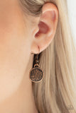 Metallic Patchwork - Copper Necklace Paparrazi Accessories