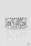 Paparazzi Accessories Can Only Go Upscale From Here White Ring Silver