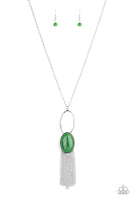 Dewy Desert - Green Necklace Paparrazi Accessories