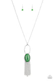 Dewy Desert - Green Necklace Paparrazi Accessories