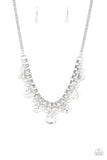 Knockout Queen - White Pearl Bling Necklace Paparazzi Accessories