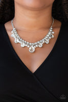 Knockout Queen - White Pearl Bling Necklace Paparazzi Accessories