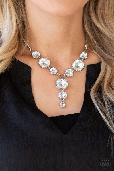 Legendary Luster - White Bling Necklace Paparazzi Accessories