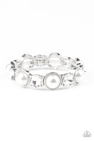 Elegant Entertainment - White Pearl Bracelet Paparrazi Accessories