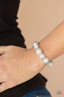 Elegant Entertainment - White Pearl Bracelet Paparrazi Accessories