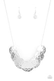 RADIAL Waves - Silver Necklace Paparrazi Accessories