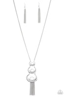 As MOON As I Can - White Long Necklace Paparrazi Accessories