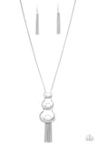 As MOON As I Can - White Long Necklace Paparrazi Accessories
