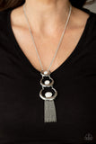 As MOON As I Can - White Long Necklace Paparrazi Accessories