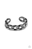 Living Off The GRIT Black Chain Cuff Bracelet Paparazzi Accessories