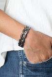 Living Off The GRIT Black Chain Cuff Bracelet Paparazzi Accessories