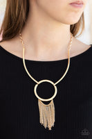 Pharaoh Paradise - Gold necklace Paparrazi Accessories