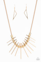 Fully Charged - Gold Paparazzi Accessories Necklace