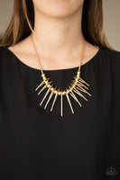 Fully Charged - Gold Paparazzi Accessories Necklace