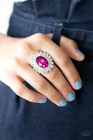 Secret Garden Glow - Pink Bling Ring Paparrazi Accessories