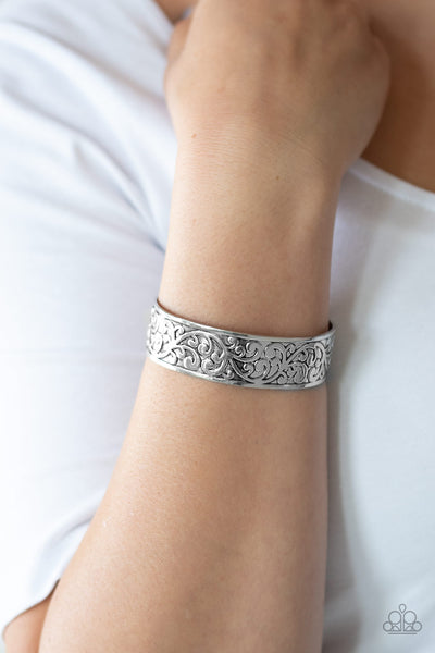 Read The VINE Print - Silver Cuff Bracelet Paparazzi Accessories