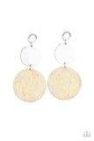 Beach Day Glow - Yellow Pink Earrings Paparrazi Accessories