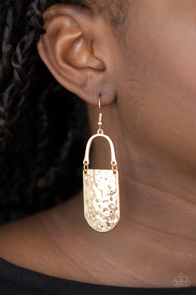 Resort Relic - Gold Earrings Paparazzi Accessories