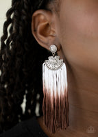 DIP It Up - Brown Earrings Paparazzi Accessories