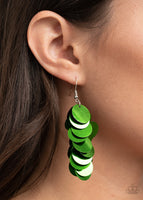 Now You SEQUIN It - Green Earrings Paparazzi Accessories