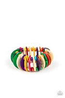 Paparazzi Accessories Wood Bracelet Tropical Tiki Bar Multi