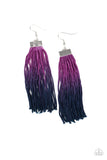 Dual Immersion - Purple Fringe Earrings Paparazzi Accessories