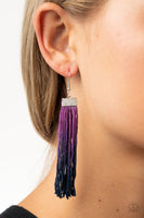 Dual Immersion - Purple Fringe Earrings Paparazzi Accessories