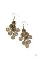 Blushing Blooms - Brass Earrings Paparazzi Accessories