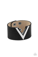 Claws Out - Black Leather Bracelet Paparrazi Accessories