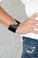 Claws Out - Black Leather Bracelet Paparrazi Accessories
