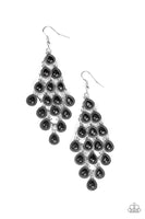 Rural Rainstorms - Black Earrings Paparrazi Accessories