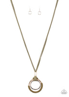 Elliptical Essence - Green Necklace Paparazzi Accessories N12