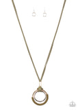 Elliptical Essence - Green Necklace Paparazzi Accessories N12