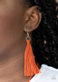 Between You and MACRAME - Orange Boho Necklace Paparrazi Accessories