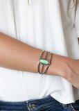 Stone Sahara - Green Cuff Bracelet Paparrazi Accessories