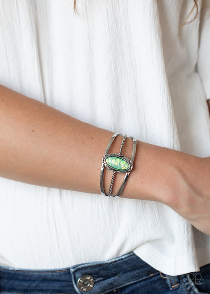 Stone Sahara - Green Cuff Bracelet Paparrazi Accessories