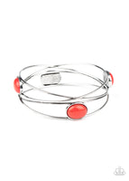 Desert Lagoon - Red Bangle Bracelet Paparazzi Accessories