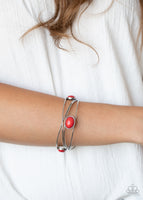 Desert Lagoon - Red Bangle Bracelet Paparazzi Accessories
