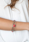 Desert Lagoon - Red Bangle Bracelet Paparazzi Accessories