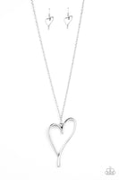 HEARTS So Good - Silver Necklace Paparazzi Accessories