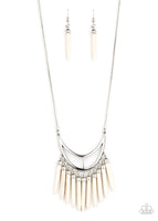 Stone Age A-Lister - White Tusks Necklace Paparrazi Accessories