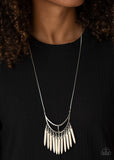 Stone Age A-Lister - White Tusks Necklace Paparrazi Accessories