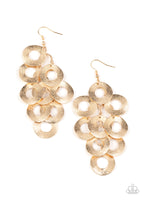 Scattered Shimmer - Gold Earrings Paparazzi Accessories