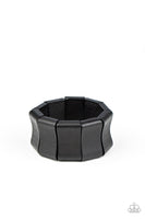 Caribbean Couture - Black Wooden Bracelet Paparrazi Accessories