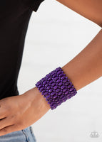 Way Down In Kokomo - Purple Bracelet Paparrazi Accessories