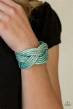 Paparazzi Accessories Big City Shimmer - Green Wrap Bling Bracelet