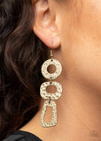 Prehistoric Prowl - Brass Earrings Paparazzi Accessories