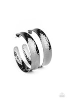 Fearlessly Flared - Black Hoop Earrings Paparazzi Accessories