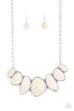 Primitive - White Stone Necklace Paparrazi Accessories